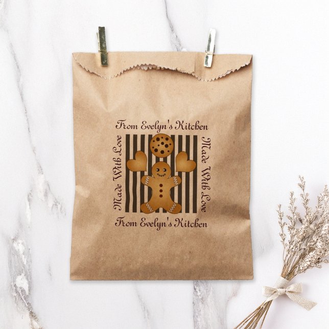 Sachets En Papier Cute pain d'épices Homme Cookie fait maison (Créateur téléchargé)