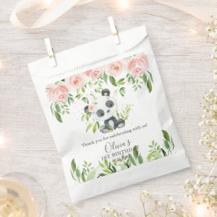 Sachets En Papier Cute Panda Rose Floral Bamboo Baby shower Annivers