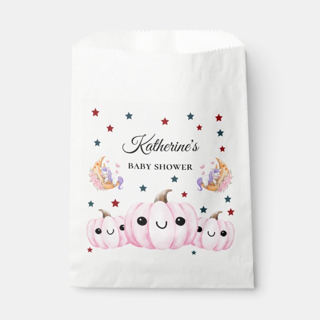 Sachets En Papier Cute Pumpkin Is On The Way | Halloween Baby Shower (Devant)