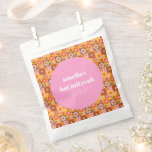 Sachets En Papier Cute Retro Floral Rose Orange Bat mitzvah Personna<br><div class="desc">Cute Retro Super Floral Rose Orange Bat mitzvah Personnalisé Favoriser Sac</div>