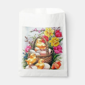 Sachets En Papier Cute retro vintage Easter chicks