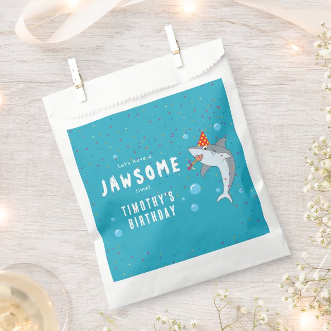 Sachets En Papier Cute Shark à la fête des Anniversaires de enfants  (Coupé)