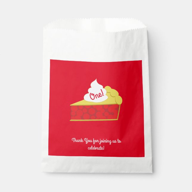 Sachets En Papier Cutie Pie Cherry Fête d'anniversaire de l'enfant (Devant)