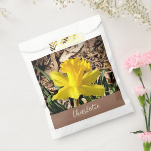 Sachets En Papier Daffodile de printemps jaune dans le jardin Nom pe