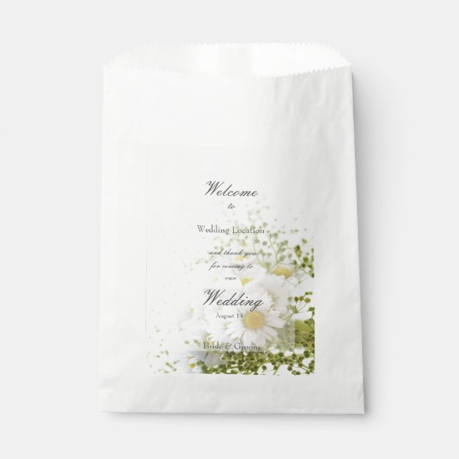 Sachets En Papier Daisées en Amour - Bouquet Mariage modifiable (Devant)