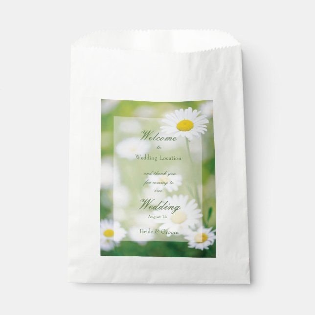 Sachets En Papier Daisy Daisies Fleur Floral Mariage d'été (Devant)