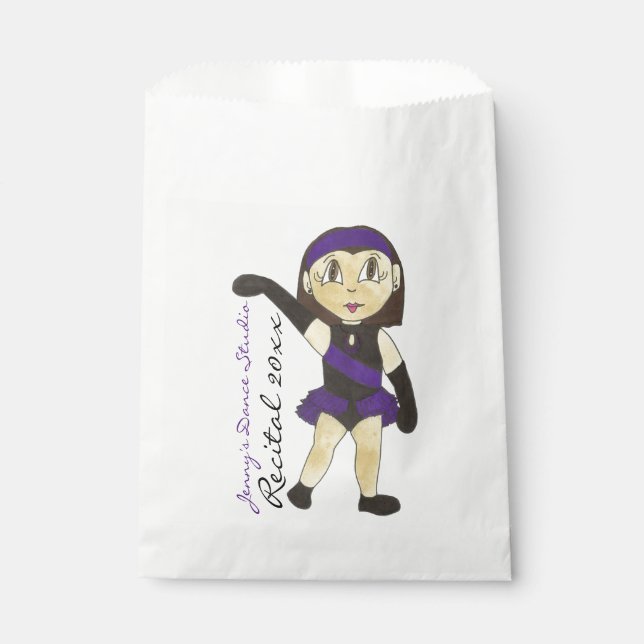 Sachets En Papier Dance Studio Considérant Customisé Jazz Dancer Gir (Devant)