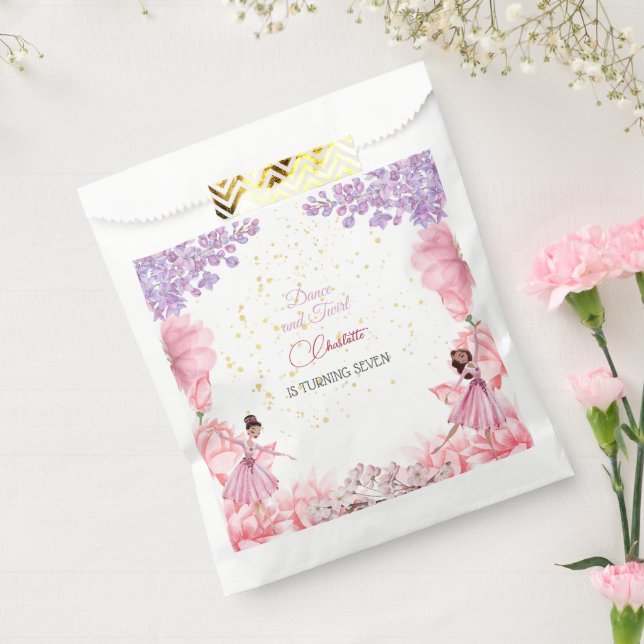 Sachets En Papier Danse et ballerine tourbillon anniversaire (Scellé)