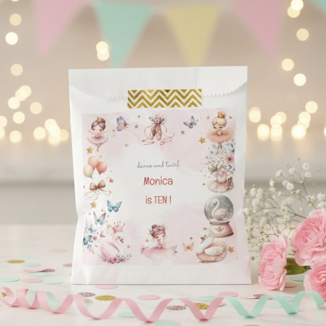 Sachets En Papier Danse et tournoi mignon ballerine ballet enfant an (Créateur téléchargé)