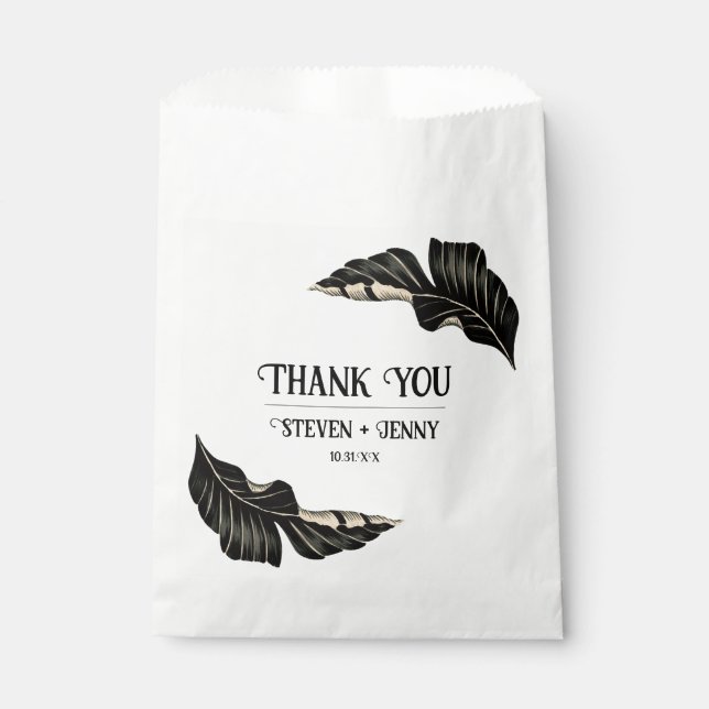 Sachets En Papier Dark Moody Personnalisable Favoriser Sac Minimalis (Devant)