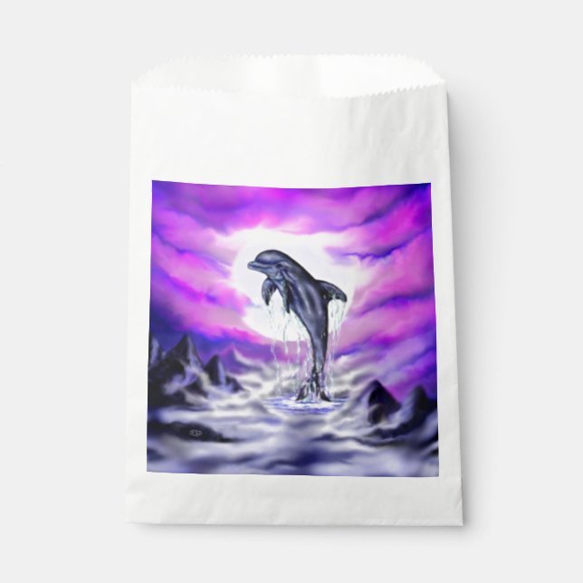 Sachets En Papier Dauphin clair de lune (Devant)