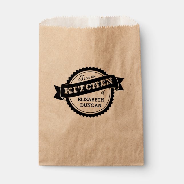 Sachets En Papier De La Cuisine Du Ballotin Personnalisé (Devant)