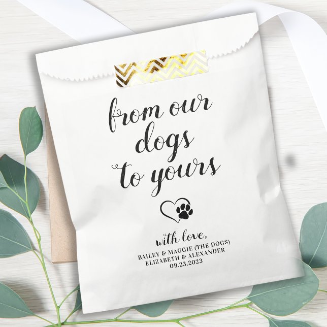 Sachets En Papier De Nos Chiens Doggie Sac Chien Traiter Faveurs Mar (Créateur téléchargé)