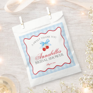 Sachets En Papier Décor de gâteau de douche de mariage Cherry Sweet