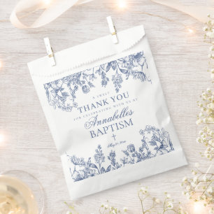 Sachets En Papier Décoration de dessert de baptême floral vintage en