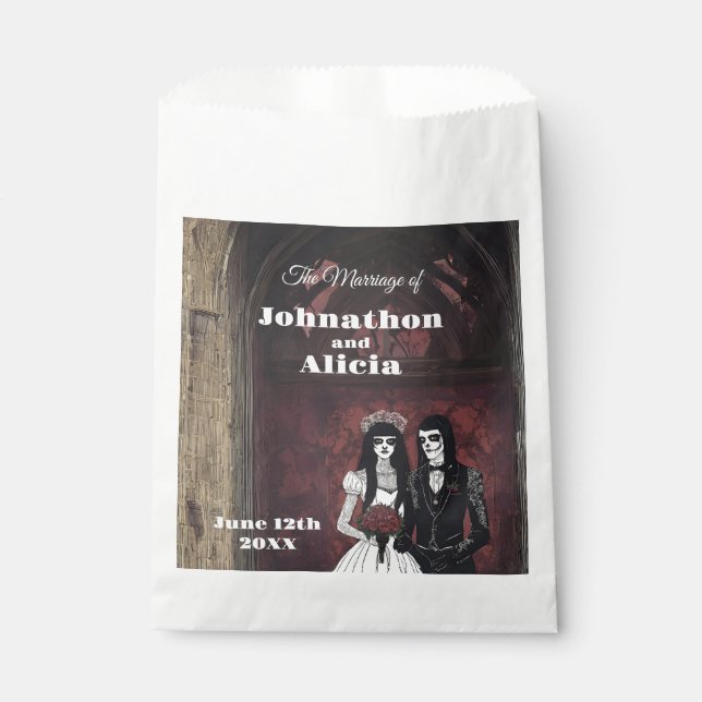 Sachets En Papier Décorations de table mariage style gothique Moody  (Devant)