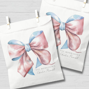 Sachets En Papier Découverte du sexe avec un nœud rose et bleu