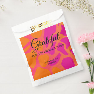 Sachets En Papier Dégradé Orange et Rose Chaud Grateful