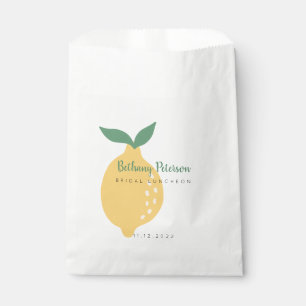 Sachets En Papier Déjeuner nuptial moderne de citron jaune