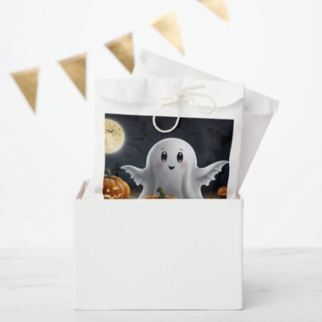 Sachets En Papier Délice Effrayant : Amusement Fantomatique d'Hallow (Favor Bag Dimensions: 5.75”x8” sold in sets of 50. 
)