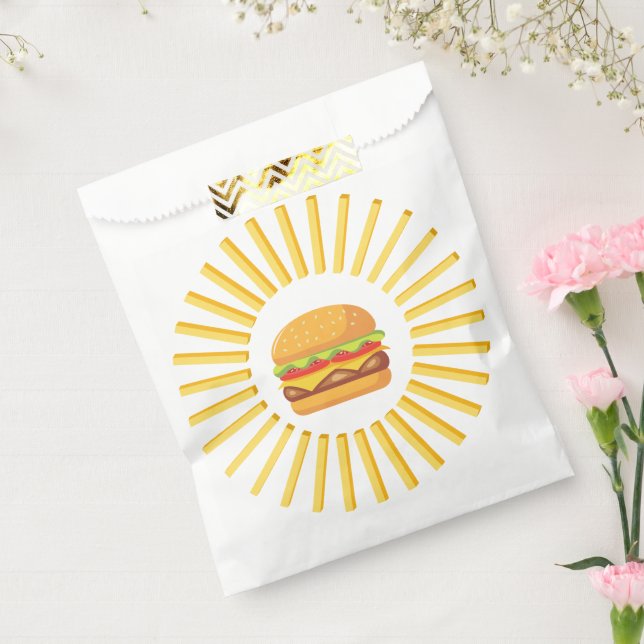 Sachets En Papier Delicioso hamburguer com batatas fritas (Scellé)