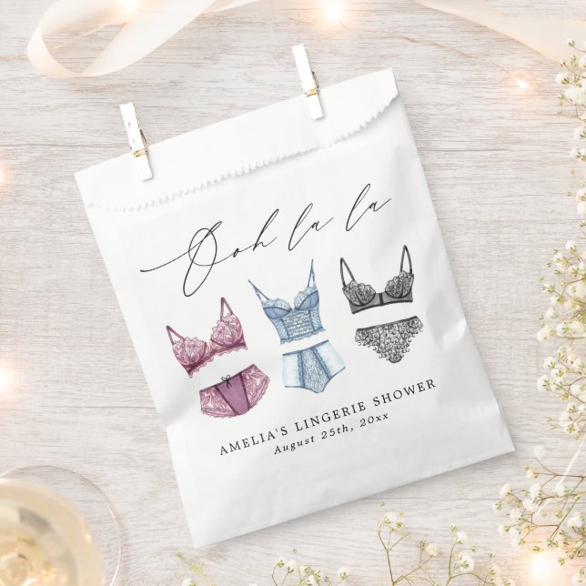 Sachets En Papier Dentelle Française Lingerie Shower Nuptial (Coupé)