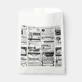Sachets En Papier déplaisant journal halloween blanc antique