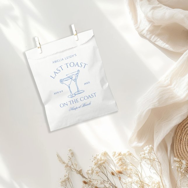 Sachets En Papier Dernier Toast sur la Côte Bachelorette Week-end (Créateur téléchargé)