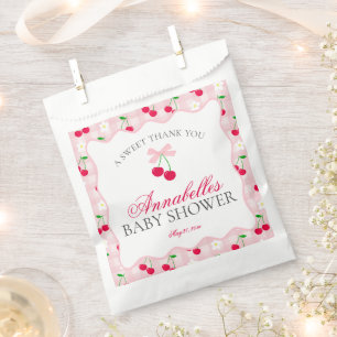 Sachets En Papier Dessert de Baby shower de la boîte de coquette ros