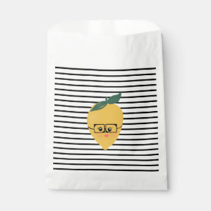 Sachets En Papier Dessin animé drôle d'illustration de citron jaune 
