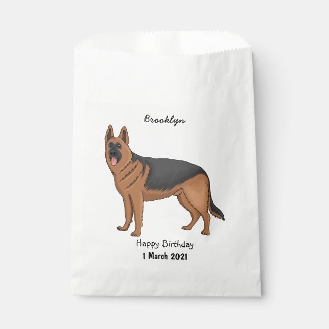 Sachets En Papier dessin de berger allemand (Devant)
