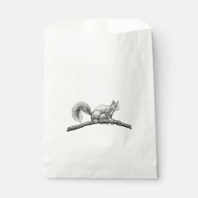 Sachets En Papier Dessin d'écureuil (Devant)