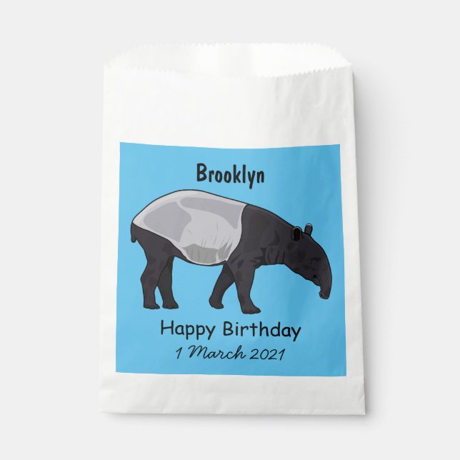 Sachets En Papier Dessin sur Tapir (Devant)