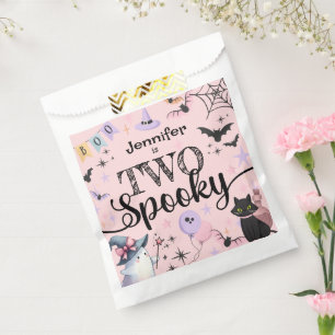 Sachets En Papier Deux Anniversaire d'Halloween Effrayant Fille Rose
