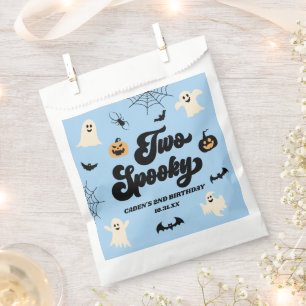Sachets En Papier Deux Éffrayants Blue Halloween 2e fête d'anniversa