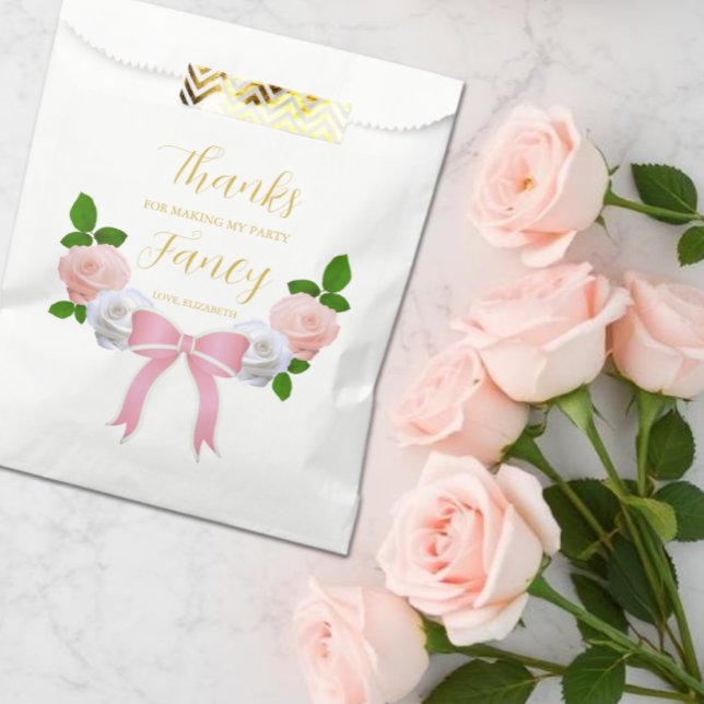Sachets En Papier Deux Fancy Bow Floral Anniversaire (Créateur téléchargé)