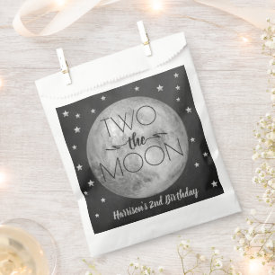 Sachets En Papier Deux La Lune 2e fête d'anniversaire