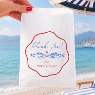 Sachets En Papier Deux Moins de Poissons Remerciements pour la Marié