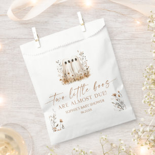 Sachets En Papier Deux petits Boos Ghost Fleur sauvage Twins Baby sh