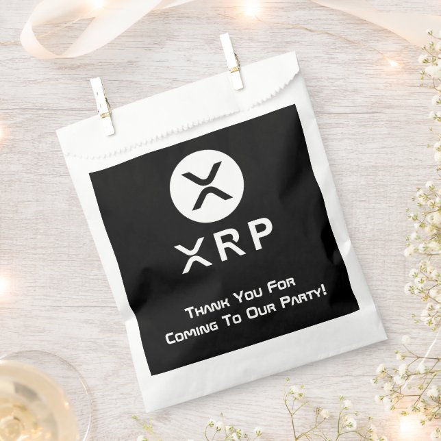Sachets En Papier Devise de crypto noir et blanc de la partie XRP (Coupé)