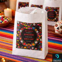 Diadème Floral de Fête Noir Mexicain Or Quinceañer