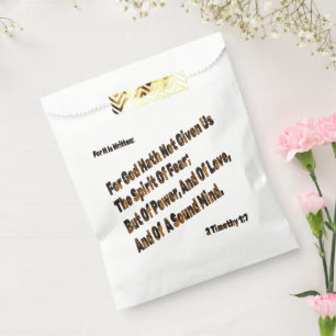 Sachets En Papier Dieu ne nous a pas donné l'esprit de peur