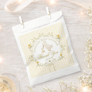 Sachets En Papier Dindon idiot Genre neutre Gingham Merci