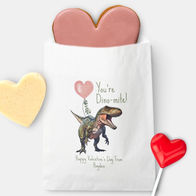 Sachets En Papier Dinosaur Dino-mite Classroom Valentine Photo (Créateur téléchargé)