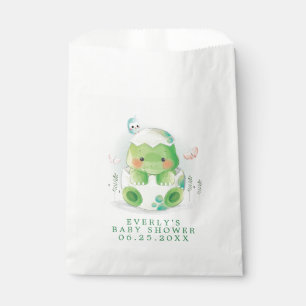 Sachets En Papier Dinosaur Egg Cute Watercolor Baby shower garçon