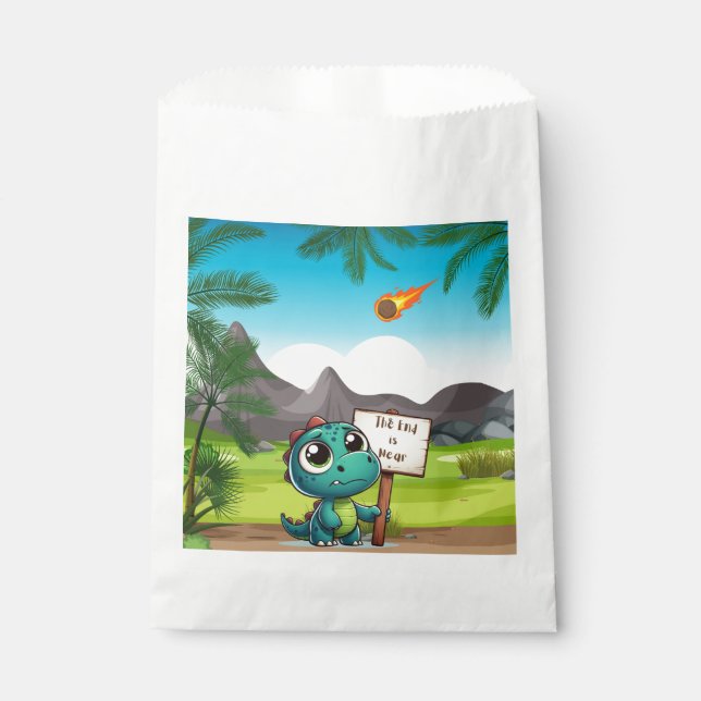 Sachets En Papier dinosaure mignon et drôle (Devant)