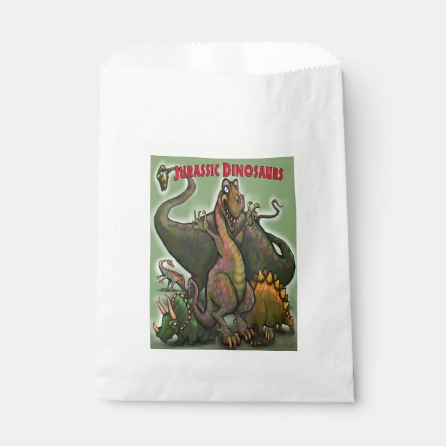 Sachets En Papier Dinosaures jurassiques (Devant)