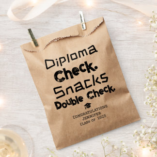 Sachets En Papier Diplôme. Diplome? Vérifie. Snacks ? Vérifie. Kraft