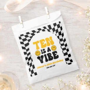 Sachets En Papier Dix Est Une Vibration Rétro Dixième 10ème Annivers