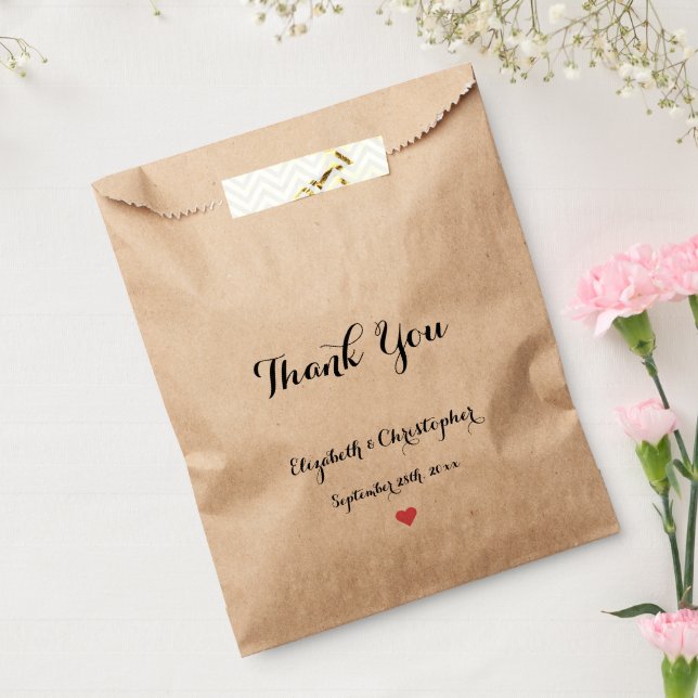 Sachets En Papier Do-it-yourself Élégante Soirée de mariage du Merci (Scellé)
